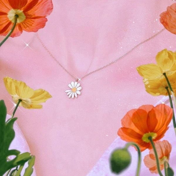 

chains 12pcs stainless steel golden necklace ring pendants flower choker rings for women men body jewelry gift korean, Silver