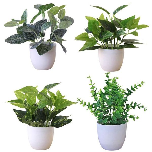 

fresh artificial foliage plant potted bonsai wedding party mall deskdecor fake grass foliage plant tree for green home