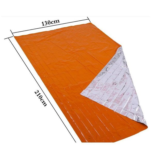 

4 pcs waterproof emergency reusable warming climbing outdoor survival kits thermal blanket ponc jllxnr