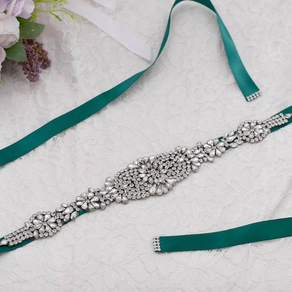 

bruiloft sjerpen trixy s123 riemen jurk diamant voor dames sequin riem zilveren rhinestone taille, White