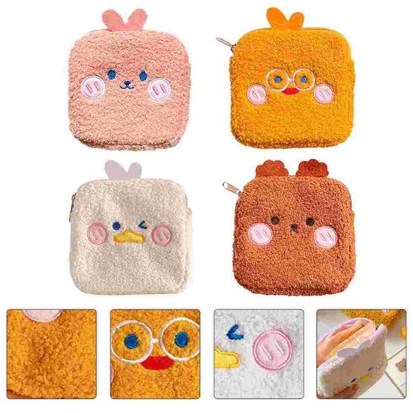 

storage bags 4pcs sanitary napkin pouches menstrual pad (assorted color)
