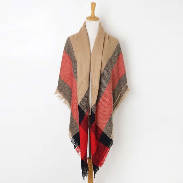 

new plaid scarf no.23-43 for women in autumn and winter, Blue;black