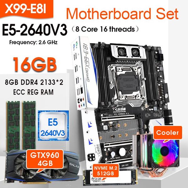 

motherboards jingsha x99 motherboard with xeon e5 2640 v3 2*8g ddr4 2133 reg memory nvme 512gb m.2 ssd gtx960 4gb cooler combo kit set sata3