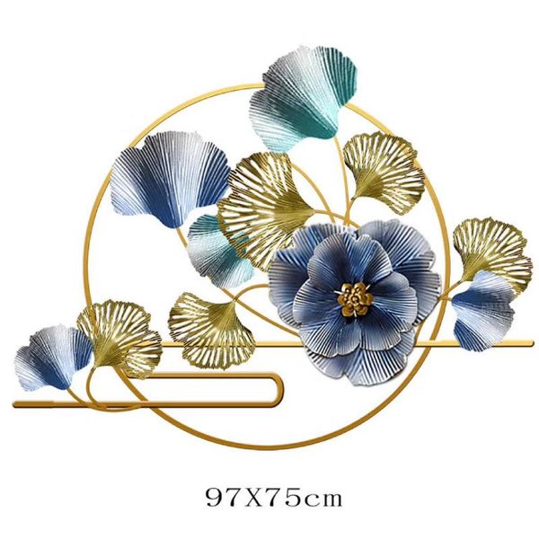 

creative ideas of hanging ornaments on tv background wall in ginkgo biloba wall decoration in model room of iron art l