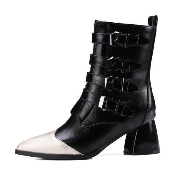 

simple backdrop belt buckle matching colors boots pointed horseshoe shoes large size of women e5cc, Black