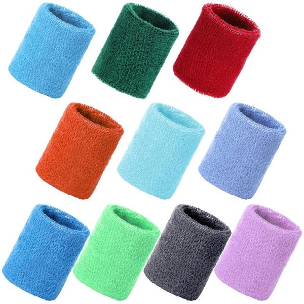 

colorful cotton sport sweatband wristband wrist protector running badminton basketball brace wrist support band, Black;red