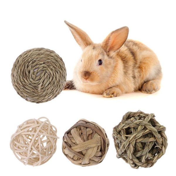 

other bird supplies 4pcs pet small animal activity play chew natural ball toys for rabbits guinea pigs gerbils c6ue