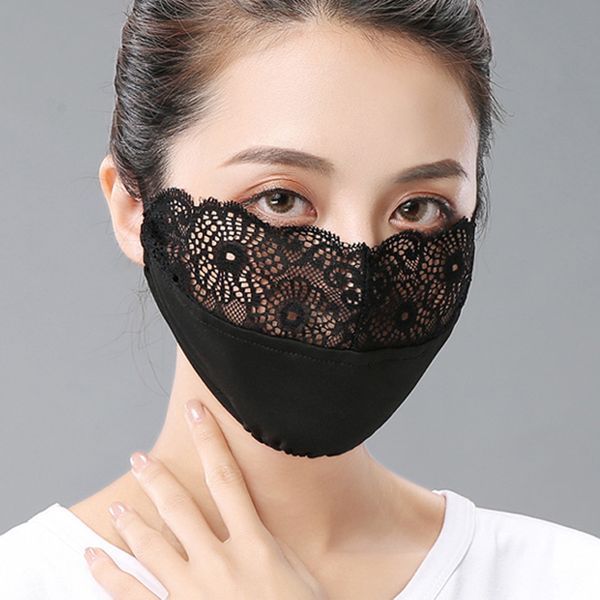 

personality creative mask summer ice lace stitching breathable sunscreen