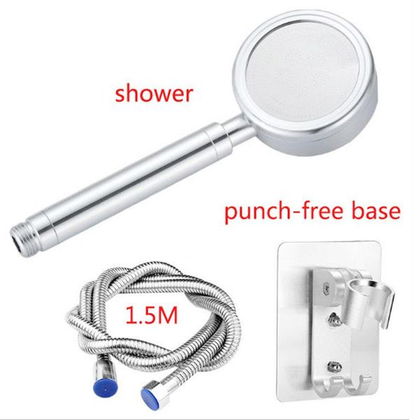 

universal shower head with hose set punch-shower head holder bathroom accessories without drill hook bracket