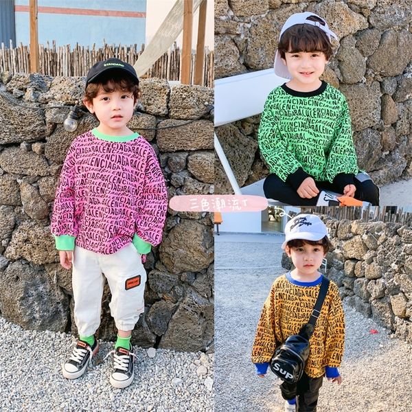 Primavera e autunno Versione coreana della camicia base Ragazzo Primavera Nuovi vestiti per bambini Camicia stile occidentale per bambini Tide Maschio 210306