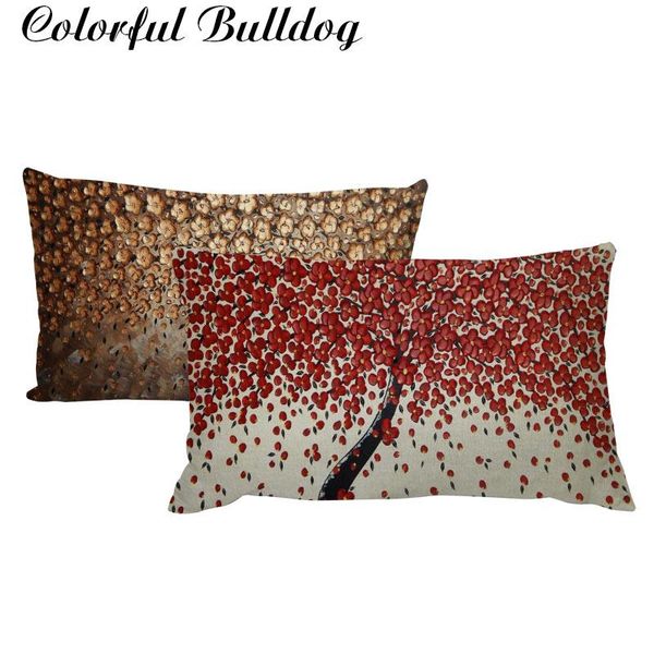 

cushion/decorative pillow abstract style mat cover 45 * cm watercolor art texture cherry tree birthday gift home sofa decoration red pillowc