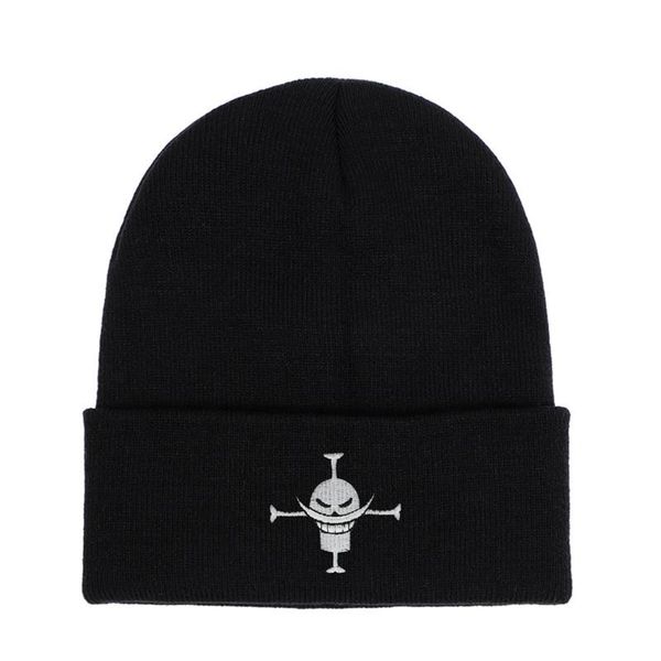 

beanies the pirate king skull cotton embroidery casual for men women knitted winter hat solid hip-hop skullies bonnet cap