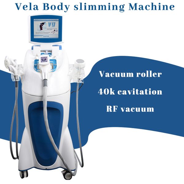 Vela Slim Machine Vacuum Roller Massager Cellulite Rimozione Cavitazione Rf Perdita di peso Riduzione del grasso dei glutei