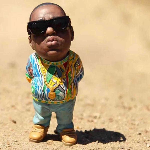 

mini resin figurines ornaments hip hop funny rapper bro figurine set for home indoor outdoor decorations party 211101