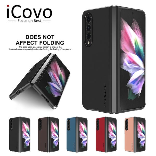 

lx brand leather case for samsung galaxy z fold 3 5g flip cover