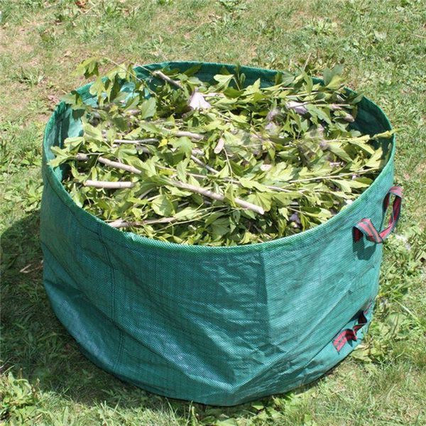 

storage bags 63 gallon garden waste bag with dual handles reusable waterproof leaf for collecting leaves grass clipping yard debri