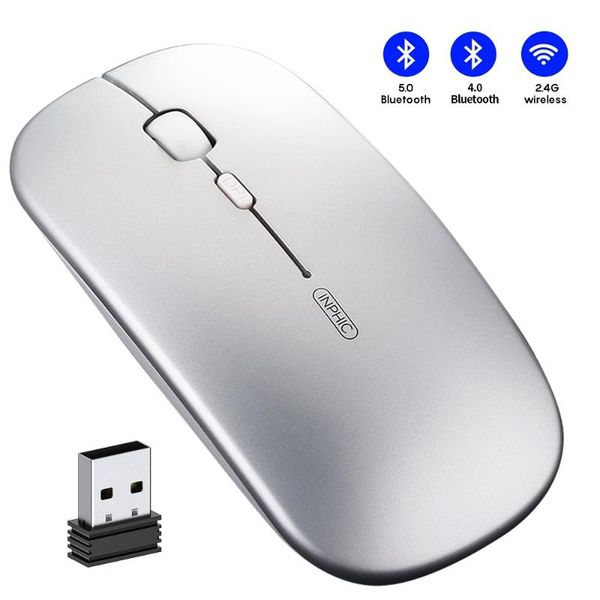 

mice wireless mouse 6 buttons mute office gaming bluetooth compatibility 5.0 usb gamer 1600dpi for lappc the
