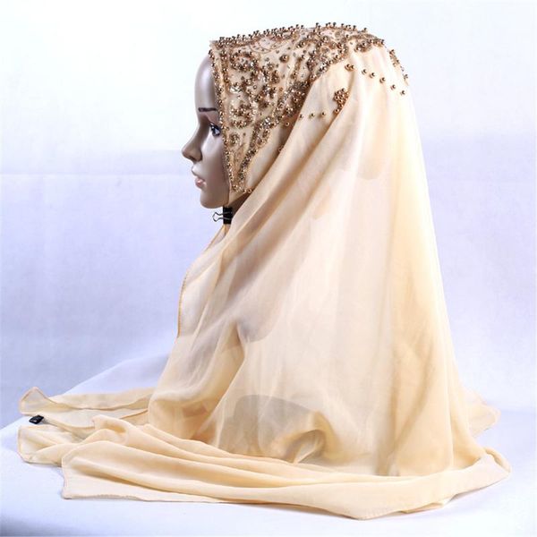 

2021 new arrival shimmer sparkle gold glitters plain head scarf chiffon muslim hijab scarf shawl headband muslim hijabs scarves, Blue;gray
