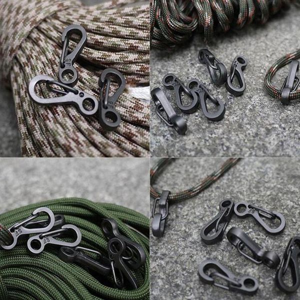 

5pcs/lot mini carabiner camping edc survival climbing sf spring backpack clasps keychain paracord tactical gear hooks k jllnye