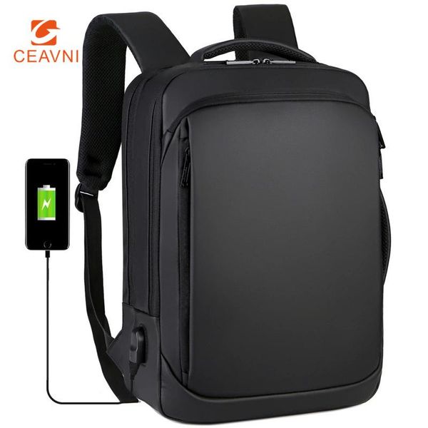 

backpack men 15.6 inch lapwaterproof usb charging business notebook mochila back pack school bag male rucksack backpacks