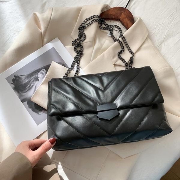 

cross body casual lattice solid color messenger tote autumn women shoulder chain bag clutch fashion exquisite shopping