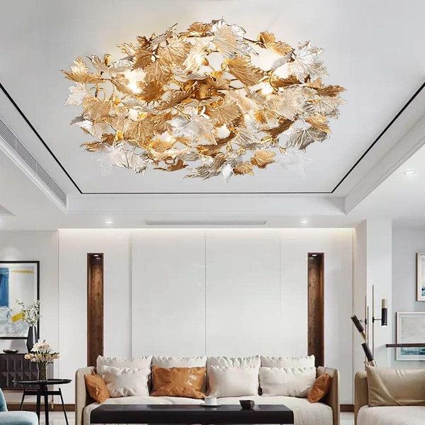 

art fan high class all copper glaze pure copper light luxury ceiling lamp wall decorate villa living room arts