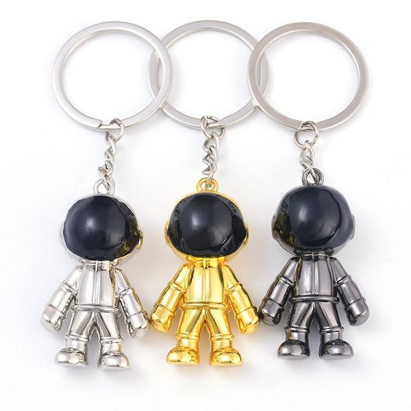 

keychains space robot keychain key ring astronaut chain holder creative portachiavi chaveiro llaveros hombre, Silver