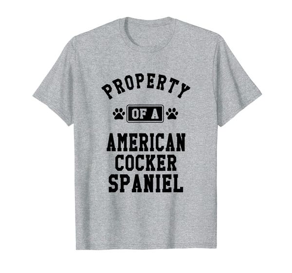 

property of american cocker - spaniel lover shirt gift, White;black