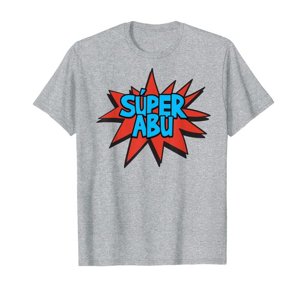 

spanish grandparent - abu abuelo / abuela super hero graphic t-shirt, White;black