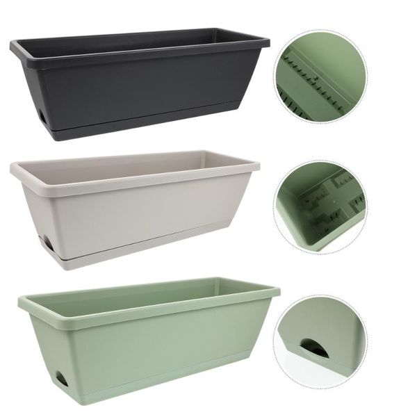 

planters & pots 3pcs rectangle planter decorative vegetable herbs planting