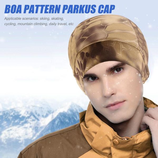 

durable spandex bicycle helmet liner cap mtb mountain bike sun protection headgear python pattern cycling headwear, Black