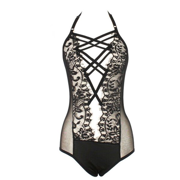 

new sexyy lingerie women lace bodysuit one piece catsuit leotard porno babydoll bodystocking sleepwear underwear nightwear teddy, Red;black