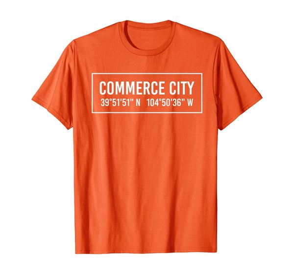 

commerce city co colorado funny city coordinates home gift t-shirt, White;black