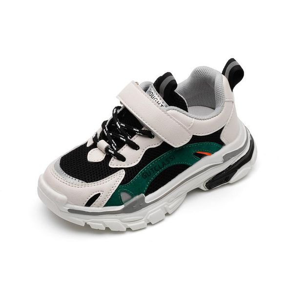 

athletic & outdoor girls shoes spring 2021 mesh breathable running boys casual children's sports kids non-slip sport, Black