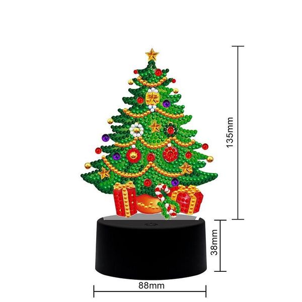 

diamond painting christmas tree 5d art lamp night light with diamonds 7 colors available home desk decoration