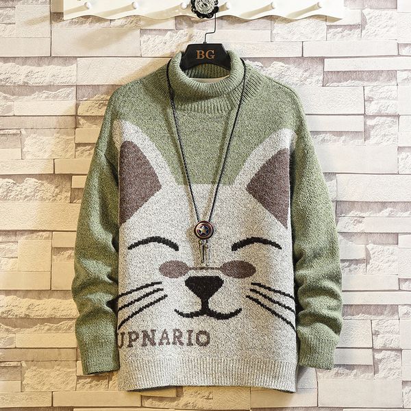 

2021 new sweaters men's print long sleeves autumn winter pullover knitted o-neck plus oversize 5xl e8q9, White;black