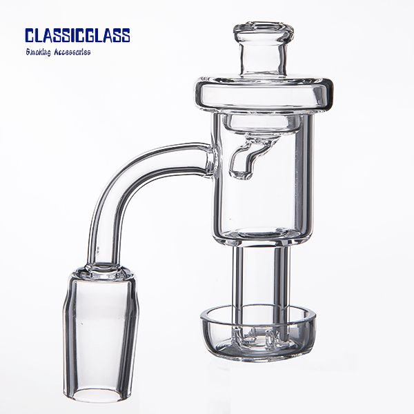 Terp vácuo quartzo banger com tampão claro CAP semheless unha para plataformas de óleo Bongs de vidro 10mm 14mm 18mm masculino feminino