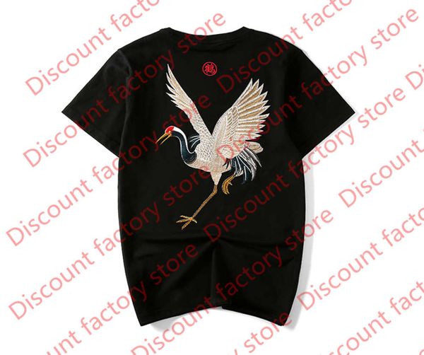 

summer vintage chinese tees men embroidery fashion clothing tshirts short sleeved tees, White;black