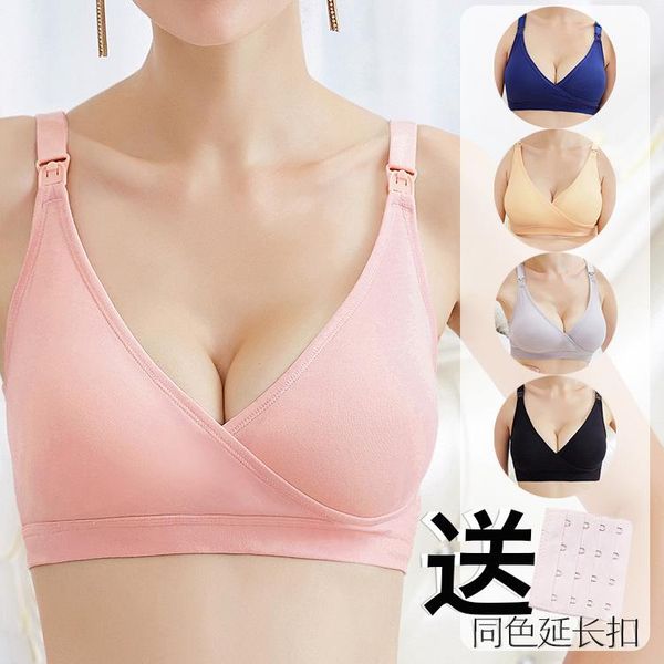 

maternity intimates no steel ring vest type cross bra pregnant women breastfeeding sports underwear nursing bras t0506, White