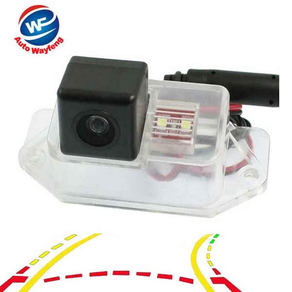 

car rear view cameras& parking sensors intelligent dynamic trajectory tracks mirror backup camera + moving guide line for mitsubishi lancer