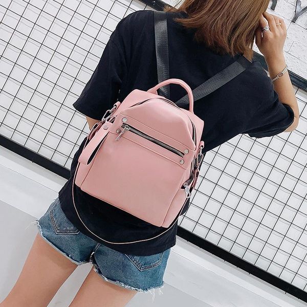 

school bags fashion women's backpack casual female shoulder pu small women backpacks waterproof travel bagpack mochila
