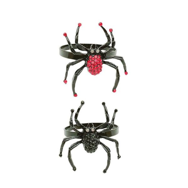 

napkin rings 2pcs decorative decors party (black red)