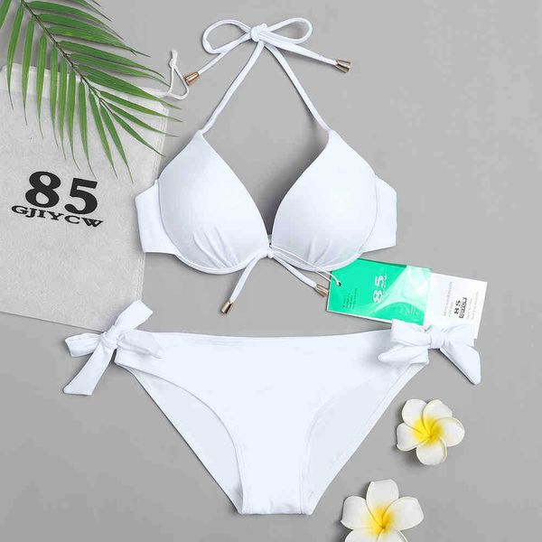

bikini 2021 new batsuit women push up beach, White;black