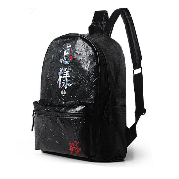 

backpack chinese luxury design fashion men/women pu waterproof lapback pack trend school bags for teenager