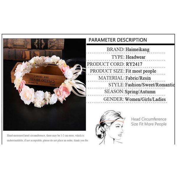 

haimeikang beach holiday hawaiian wreath bride headdress garland sen female simulation flower headband p acc qyltkl