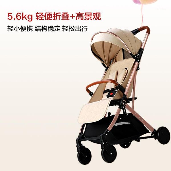 

strollers# 2021 baby stroller super light foldable can sit on the easy lying umbrella car child trolley plane1