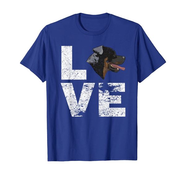 

vintage i love my rottweiler dog head funny dog lovers gift t-shirt, White;black