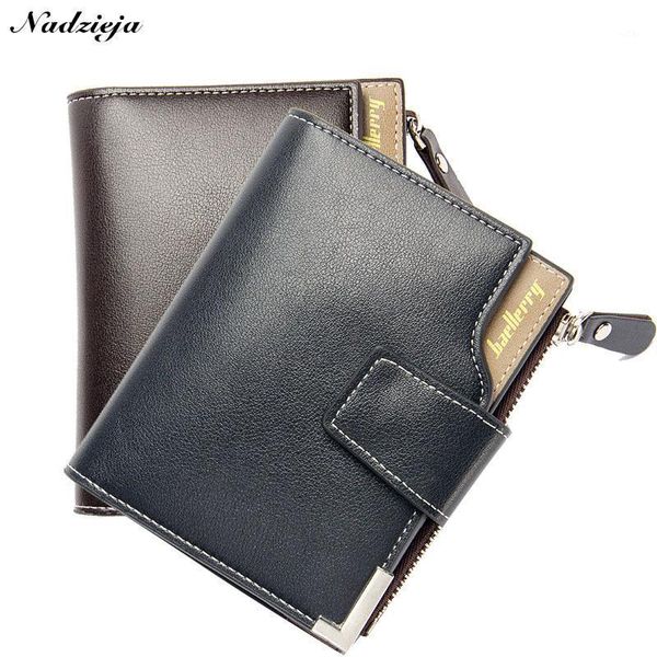 

wallets baellerry men's wallet short men pu leather male purse card holder brand fashion man zipper coin bag1, Red;black