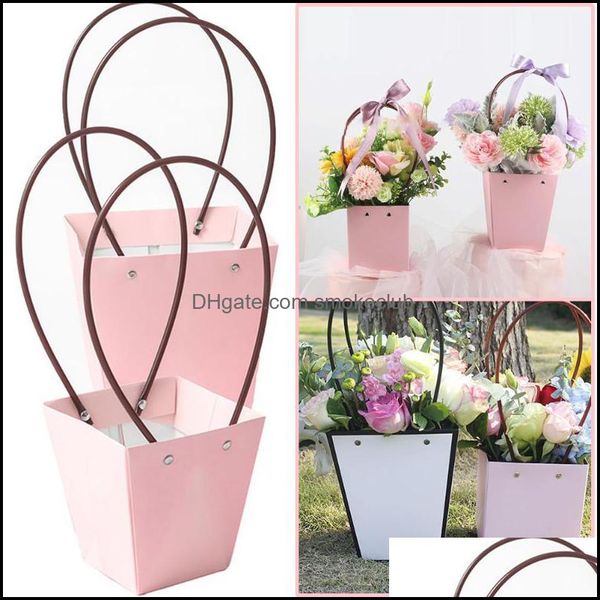 Подарочная упаковка Party Party Party Prottive Home Gare Garden Flower Упаковочная коробка Портативный Beautif Paper Handy Bag Florist для свадьбы Роза