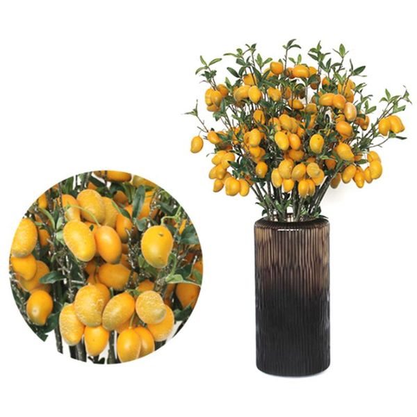 

decorative flowers & wreaths simulation mango branch artificial flower decoration shooting props home wedding party